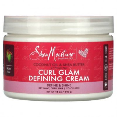 SheaMoisture, Curl Glam Defining Cream, крем для сухих и вьющихся волос, кокосовое масло и масло ши с опунцией, 340 г (12 унций) / Крем | Аптека | V4.Ru: Маркетплейс