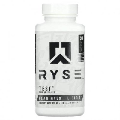 Ryse Supps, Test, безжировая масса и либидо, 120 желатиновых капсул / Пищевые добавки | Аптека | V4.Ru: Маркетплейс