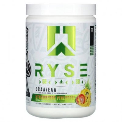 Ryse Supps, BCAA / EAA, клубничный и ананас, 369 г (13 унций) / BCAA | Аптека | V4.Ru: Маркетплейс