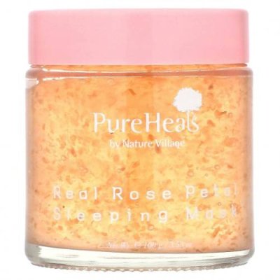 PureHeals, Ночная маска с настоящими лепестками розы, 100 г (3,53 унции) / Смываемые маски для лица | Аптека | V4.Ru: Маркетплейс