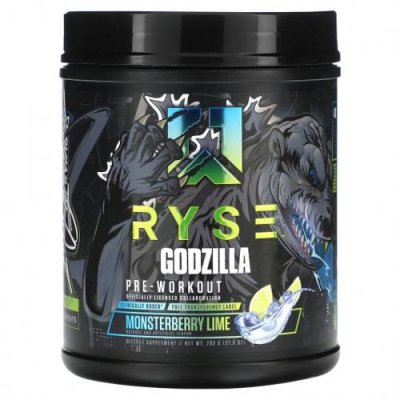 Ryse Supps, Godzilla, предтренировочная добавка, лайм из ягод, 792 г (27,9 унции) / Стимуляторы | Аптека | V4.Ru: Маркетплейс