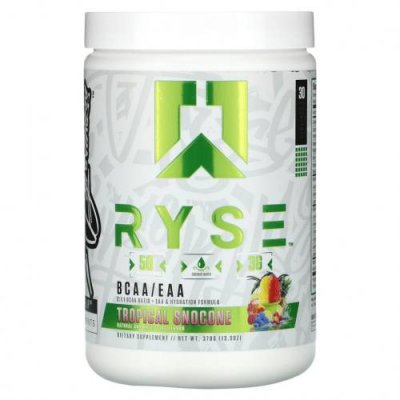 Ryse Supps, BCAA / EAA, тропический снокон, 378 г (13,3 унции) / BCAA | Аптека | V4.Ru: Маркетплейс