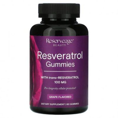 Reserveage Nutrition, Жевательные мармеладки с ресвератролом, со вкусом винограда, 50 мг, 60 жевательных таблеток / Ресвератрол | Аптека | V4.Ru: Маркетплейс