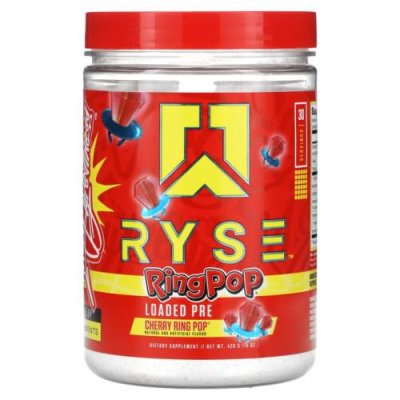 Ryse Supps, Loaded Pre, вишневый поп, 426 г (15 унций) / Стимуляторы | Аптека | V4.Ru: Маркетплейс