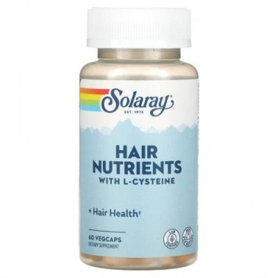 Solaray, Hair Nutrients , 60 VEGCAPS / Препараты для волос, кожи и ногтей | Аптека | V4.Ru: Маркетплейс