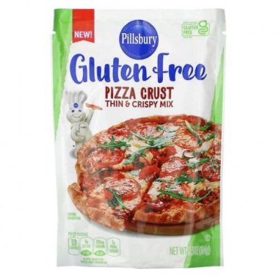 Pillsbury, Pizza Crust, тонкая и хрустящая смесь, без глютена, 184 г (6,5 унции) / Продукты для выпечки, мука и смеси | Аптека | V4.Ru: Маркетплейс