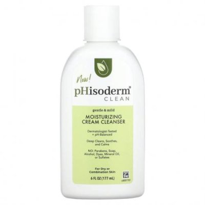 pHisoderm, Clean, увлажняющий очищающий крем, для сухой и комбинированной кожи, 177 мл (6 жидк. Унций) / Очищающие средства для лица | Аптека | V4.Ru: Маркетплейс