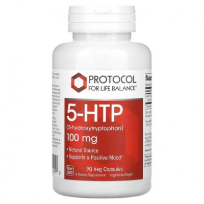 Protocol for Life Balance, 5-HTP, 100 мг, 90 растительных капсул / 5-HTP (гидрокситриптофан) | Аптека | V4.Ru: Маркетплейс