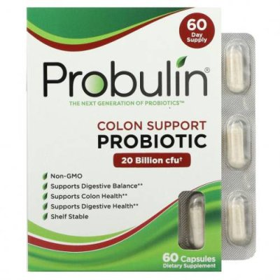 Probulin, Пробиотик для поддержки кишечника, 20 млрд КОЕ, 60 капсул / Очищение кишечника | Аптека | V4.Ru: Маркетплейс