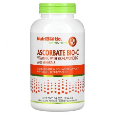 NutriBiotic, Immunity, аскорбат Bio-C, витамин C с биофлавоноидами и минералами, 454 г (16 унций) / Витамин С | Аптека | V4.Ru: Маркетплейс