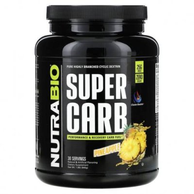 Nutrabio Labs, Super Carb, ананас, 840 г (1,9 фунта) / Углеводные порошки | Аптека | V4.Ru: Маркетплейс