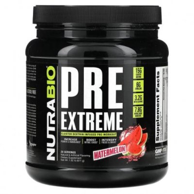 Nutrabio Labs, PRE Extreme, арбуз, 871 г (1,92 фунта) / Стимуляторы | Аптека | V4.Ru: Маркетплейс