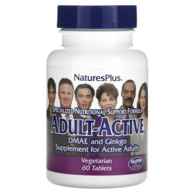 NaturesPlus, Adult-Active, 60 таблеток / Диметилэтаноламин | Аптека | V4.Ru: Маркетплейс