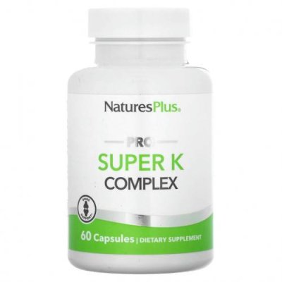 NaturesPlus, Pro Super K Complex, 60 капсул / Витамин К | Аптека | V4.Ru: Маркетплейс