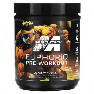 MuscleTech, Ограниченная серия, Euphoriq, перед тренировкой, Boogieman Punch, 342 г (12,06 унции) / Стимуляторы | Аптека | V4.Ru: Маркетплейс