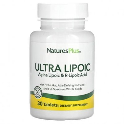 NaturesPlus, Ultra Lipoic, 30 таблеток / Альфа-липоевая кислота | Аптека | V4.Ru: Маркетплейс