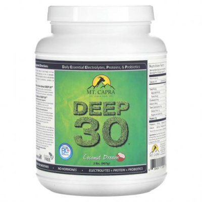 Mt. Capra, Deep 30, Coconut Dream, 907 г (2 фунта) / Козий белок | Аптека | V4.Ru: Маркетплейс