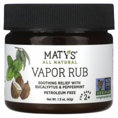 Maty's, Vapor Rub, для детей от 2 лет, 43 г (1,5 унции) / Средства для местного применения и мази | Аптека | V4.Ru: Маркетплейс