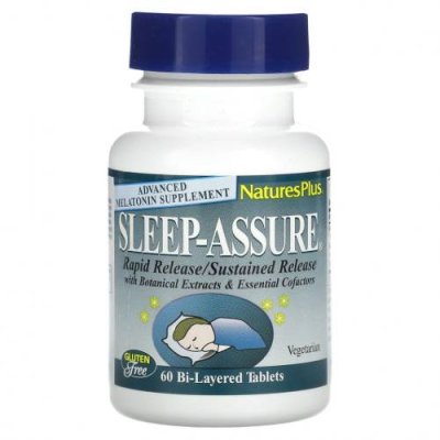 NaturesPlus, Sleep Assure, 60 двухслойных таблеток / Снотворные | Аптека | V4.Ru: Маркетплейс