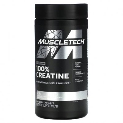 MuscleTech, Platinum, 100% креатин, 100 растительных капсул / Моногидрат креатина | Аптека | V4.Ru: Маркетплейс