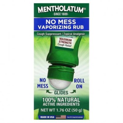 Mentholatum, Средство No Mess Vaporizing, 50 г (1,76 унции) / Средства от кашля | Аптека | V4.Ru: Маркетплейс