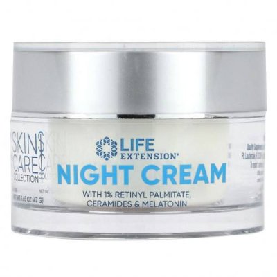 Life Extension, Skin Care Collection, ночной крем, 47 г (1,65 унции) / Ночные увлажняющие средства и кремы | Аптека | V4.Ru: Маркетплейс