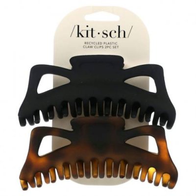 Kitsch, Клипсы Jumbo Classic Claw, Black & Tort, 2 шт. / Аксессуары для волос | Аптека | V4.Ru: Маркетплейс