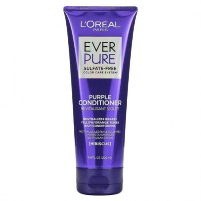 L'Oréal, EverPure, фиолетовый кондиционер, гибискус, 200 мл (6,8 жидк. Унции) / Кондиционер | Аптека | V4.Ru: Маркетплейс