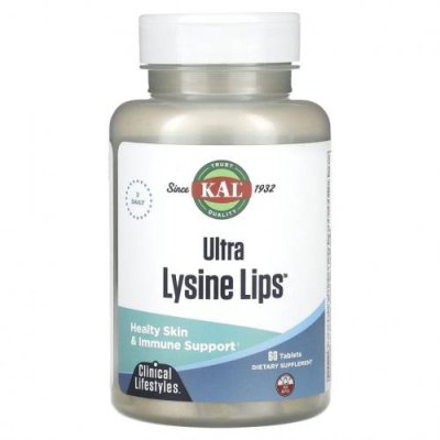 KAL, Ultra Lysine Lips, 60 таблеток / L-лизин | Аптека | V4.Ru: Маркетплейс