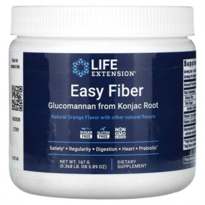 Life Extension, Easy Fiber, натуральный апельсин, 167 г (5,89 унции) / Волокнистые смеси | Аптека | V4.Ru: Маркетплейс