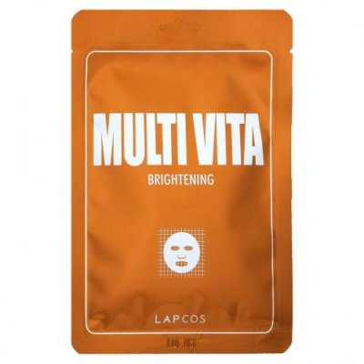 Lapcos, Multi Vita Beauty Sheet Mask, осветляющая маска, 1 шт., 25 мл (0,84 жидк. Унции) / Тканевые маски | Аптека | V4.Ru: Маркетплейс