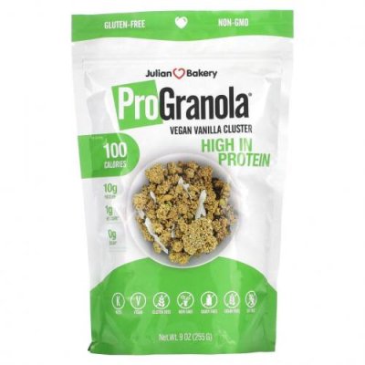 Julian Bakery, ProGranola, веганская ваниль, 255 г (9 унций) / Гранола | Аптека | V4.Ru: Маркетплейс