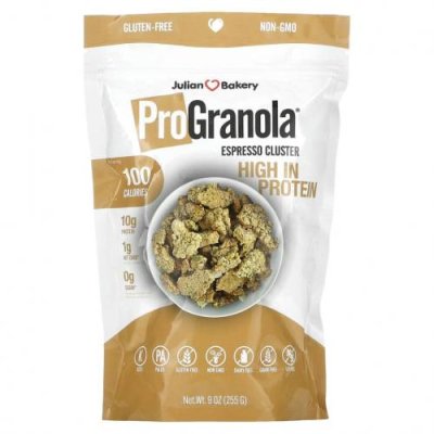 Julian Bakery, ProGranola, эспрессо, 255 г (9 унций) / Гранола | Аптека | V4.Ru: Маркетплейс