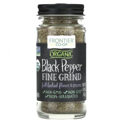 Frontier Co-op, Organic Black Pepper, Fine Grind, 1.80 oz (52 g) / Перец | Аптека | V4.Ru: Маркетплейс