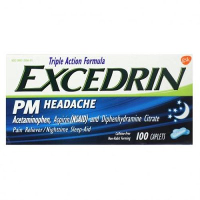 Excedrin, PM Headache, 100 капсул / Боль и повышенная температура | Аптека | V4.Ru: Маркетплейс