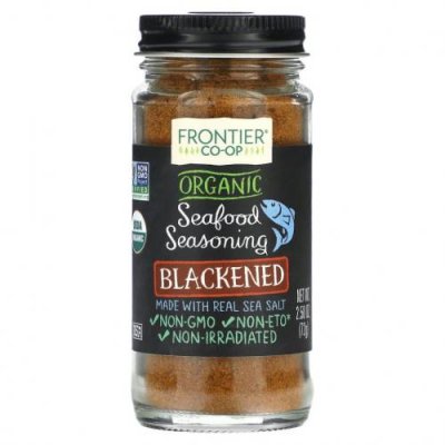 Frontier Co-op, Organic Seafood Seasoning, Blackened, 2.5 oz (72 g) / Смеси специй | Аптека | V4.Ru: Маркетплейс