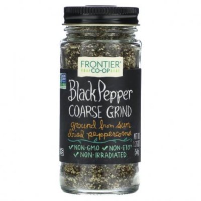 Frontier Co-op, Black Pepper, Coarse Grind, 1.76 oz (50 g) / Перец | Аптека | V4.Ru: Маркетплейс