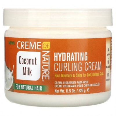 Creme Of Nature, Coconut Milk, увлажняющий крем для завивки натуральных волос, 326 г (11,5 унции) / Крем | Аптека | V4.Ru: Маркетплейс