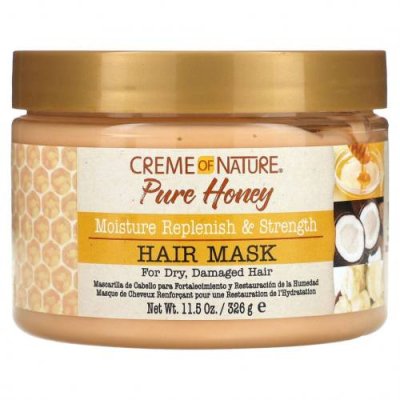 Creme Of Nature, Pure Honey, увлажняющая и укрепляющая маска для волос, 326 г (11,5 унции) / Уход за волосами и кожей головы | Аптека | V4.Ru: Маркетплейс