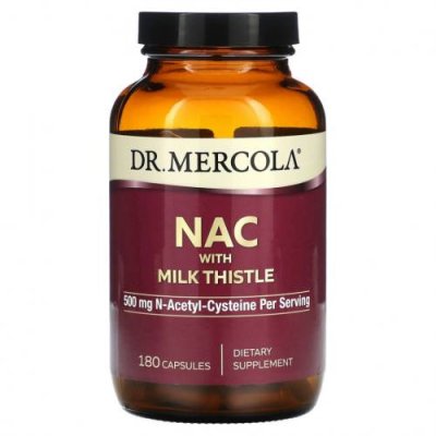 Dr. Mercola, NAC With Milk Thistle, 250 mg, 180 Capsules / N-ацетилцистеин | Аптека | V4.Ru: Маркетплейс