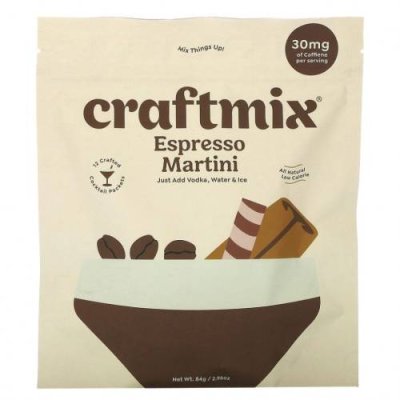 Craftmix, Коктейльная смесь, экспрессо мартини, 84 г (2,69 унции) / Напитки | Аптека | V4.Ru: Маркетплейс