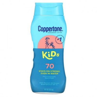 Coppertone, Kids, солнцезащитный лосьон, SPF 70, 237 мл (8 жидк. Унций) / Детские солнцезащитные средства | Аптека | V4.Ru: Маркетплейс