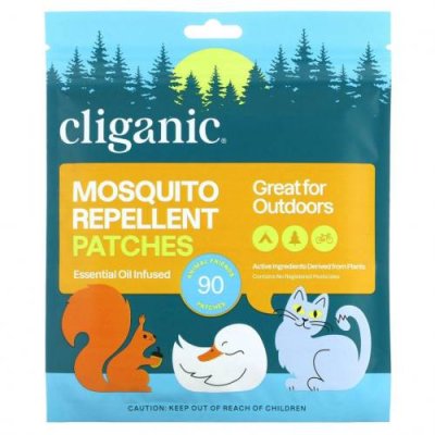 Cliganic, Патчи от комаров, с эфирным маслом, 90 шт. / Репелленты от насекомых | Аптека | V4.Ru: Маркетплейс