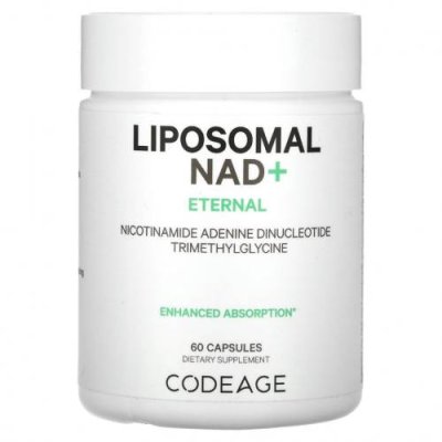 Codeage, Liposomal NAD +, Eternal, никотинамид аденин динуклеотид триметилглицин, 60 капсул / NAD+ | Аптека | V4.Ru: Маркетплейс