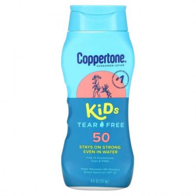 Coppertone, Kids, без слез, солнцезащитный лосьон, SPF 50, 237 мл (8 жидк. Унций) / Детские солнцезащитные средства | Аптека | V4.Ru: Маркетплейс