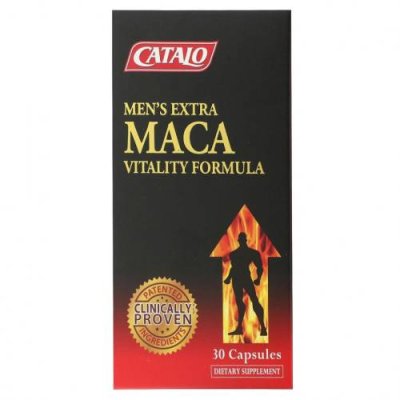 Catalo Naturals, Men's Extra Maca Vitality Formula, 30 капсул / Мака | Аптека | V4.Ru: Маркетплейс