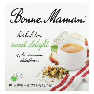 Bonne Maman, Herbal Tea, Sweet Delight, без кофеина, 16 чайных пакетиков, 19 г (0,68 унции) / Травяной чай | Аптека | V4.Ru: Маркетплейс