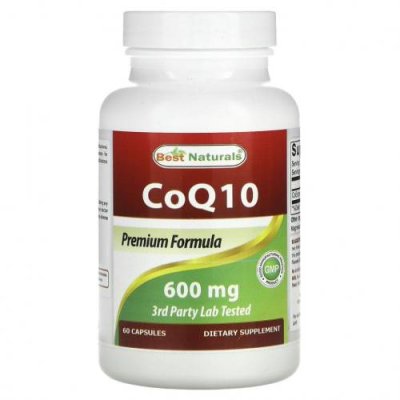 Best Naturals, CoQ10, 600 мг, 60 капсул / Коэнзим Q10 (CoQ10) | Аптека | V4.Ru: Маркетплейс