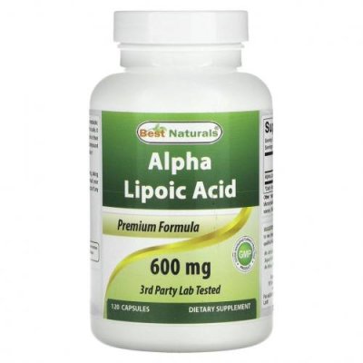 Best Naturals, Alpha Lipoic Acid, 600 mg, 120 Capsules / Альфа-липоевая кислота | Аптека | V4.Ru: Маркетплейс