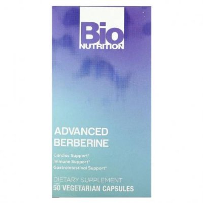 Bio Nutrition, Advanced Berberine, 50 вегетарианских капсул / Берберин (барбарис) | Аптека | V4.Ru: Маркетплейс